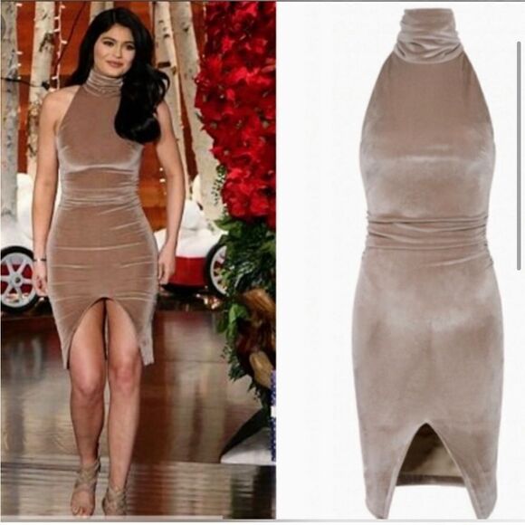 NEW House of CB London Santina Dress in Champagne XS ASO Kylie Jenner - Picture 9 of 9